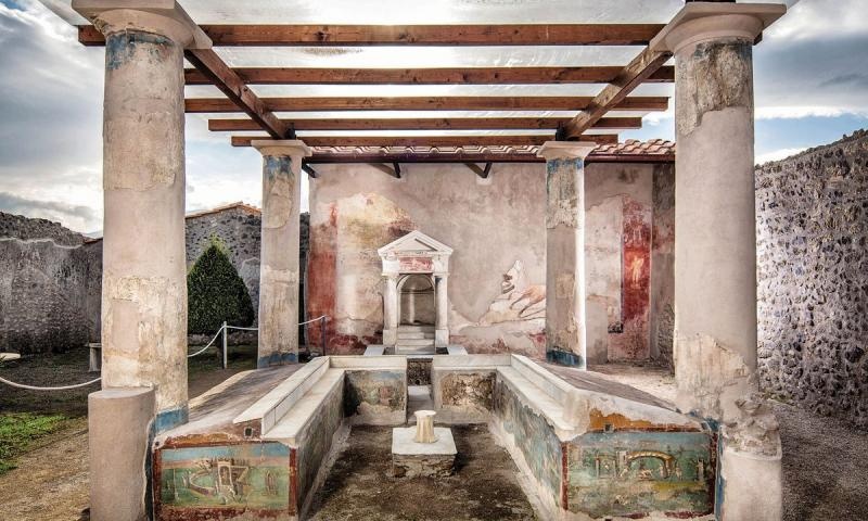 Древният римски град Помпей разрушен от изригването на Везувий през