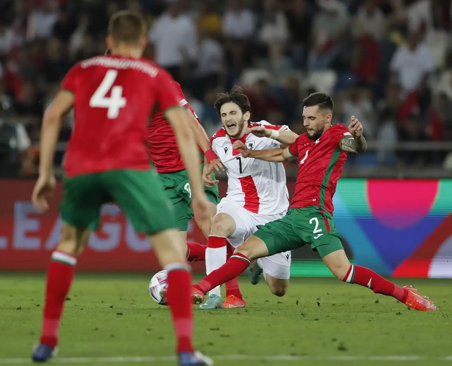 Българският национален отбор по футбол завърши 0 0 при гостуването