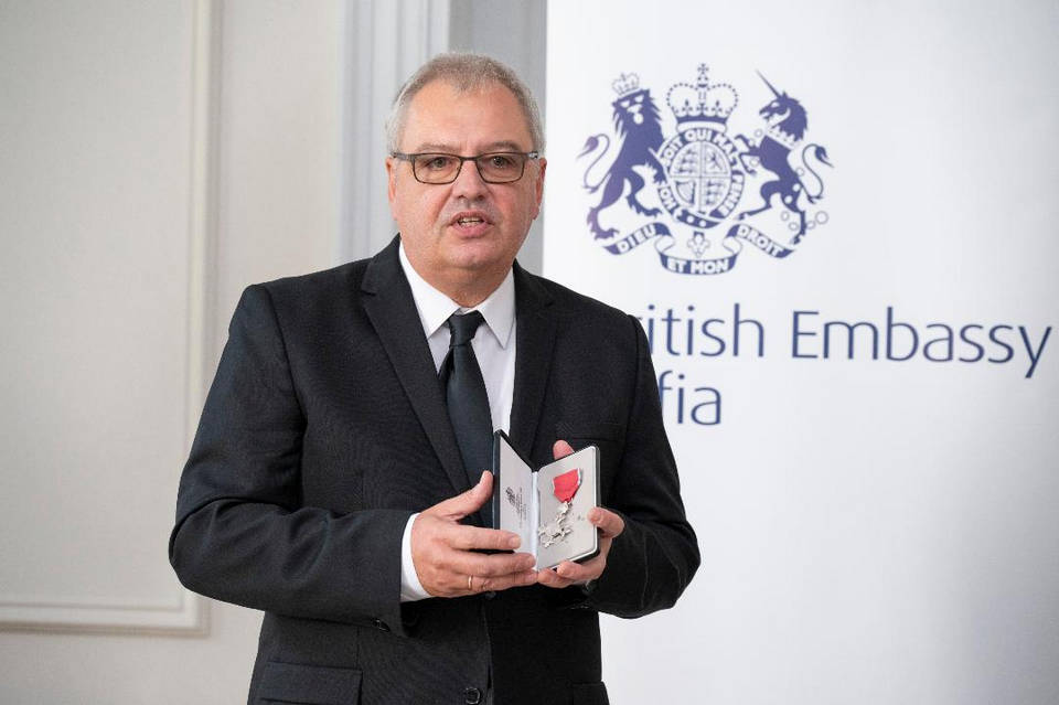 На церемония в резиденцията на британското посолство посланикът на Великобритания