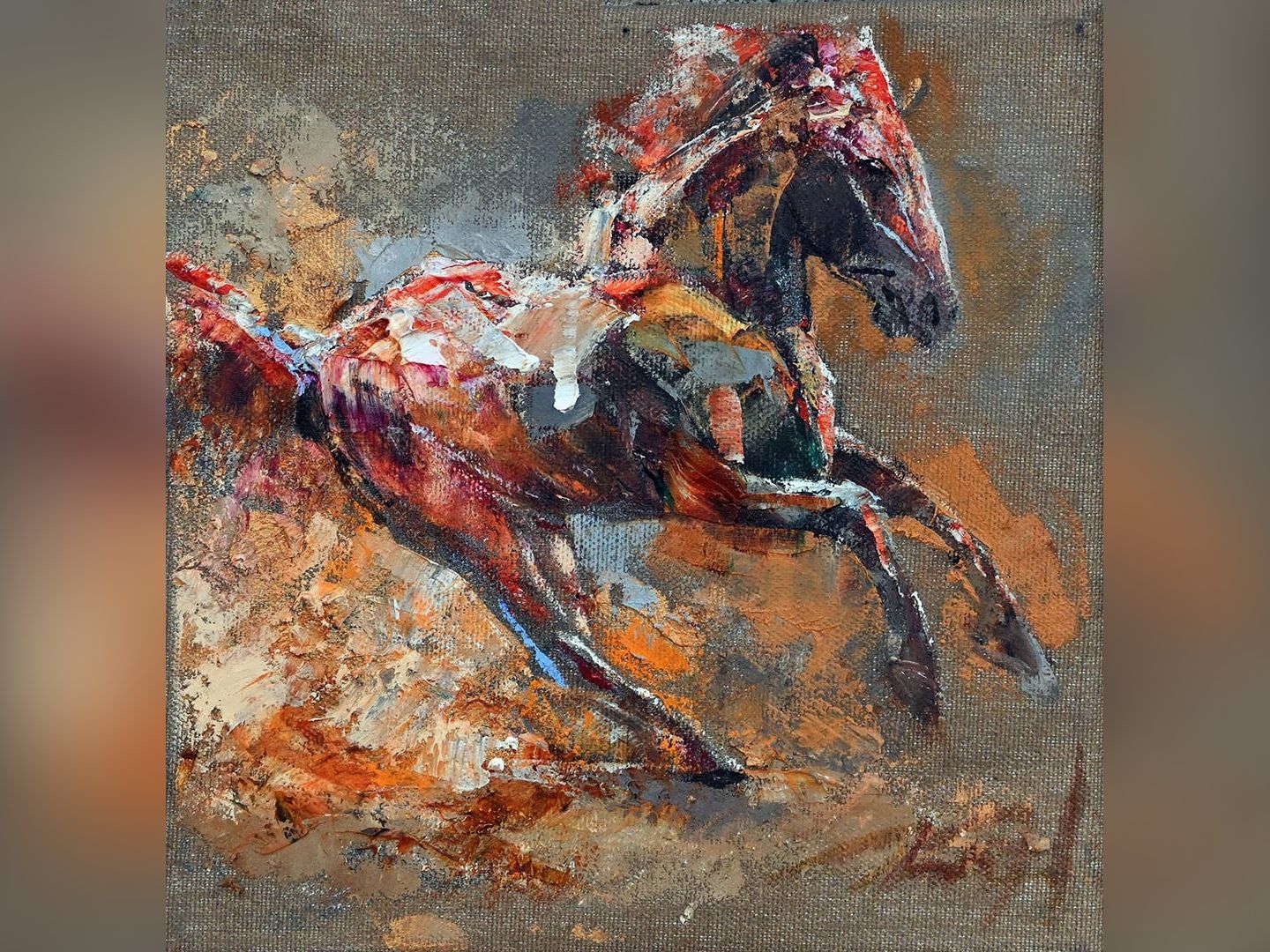 Изложбата живопис Стихии на маестро Васил Петров е подредена в